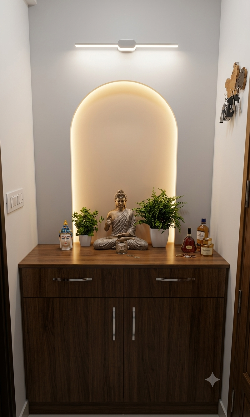 Custom storage console built by V Max Modular